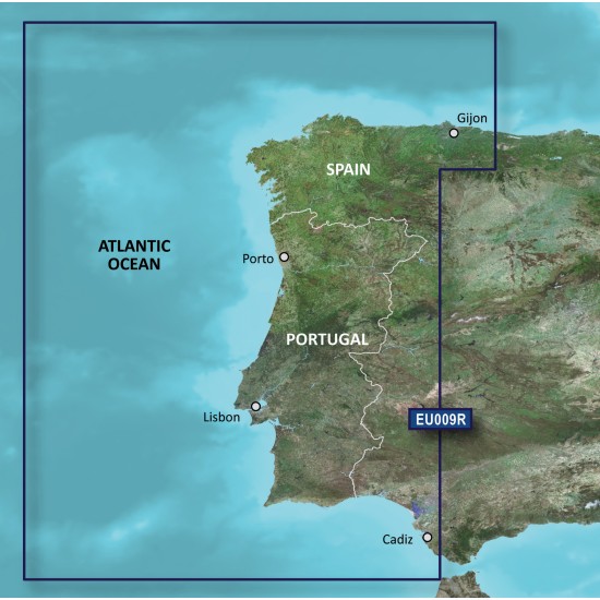 Прибережні карти Garmin BlueChart® g3 HXEU009R-Portugal & Northwest Spain