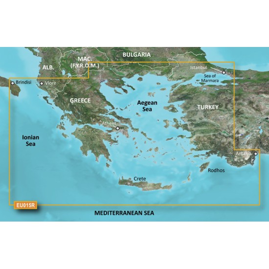 Прибрежные карты Garmin BlueChart® g3 HXEU015R - Aegean Sea & Sea of Marmara