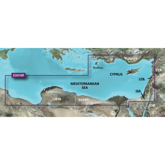 Прибережні карти Garmin BlueChart® g3 HXEU016R-Mediterranean Southeast