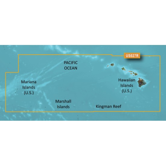 Прибережні карти Garmin BlueChart® g3 HXUS027R-Hawaiian Islands-Mariana Islands