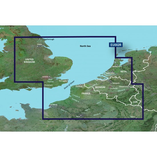 Прибережні карти Garmin BlueChart® g3 HXEU002R-S / E UK-Belux Inland Waters