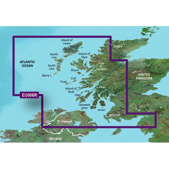 Прибрежные карты Garmin BlueChart® g3 HXEU006R - Scotland, West Coast