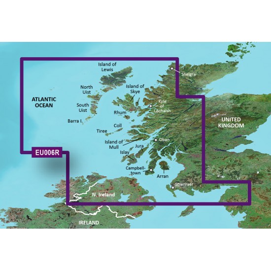 Прибережні карти Garmin BlueChart® g3 HXEU006R-Scotland, West Coast