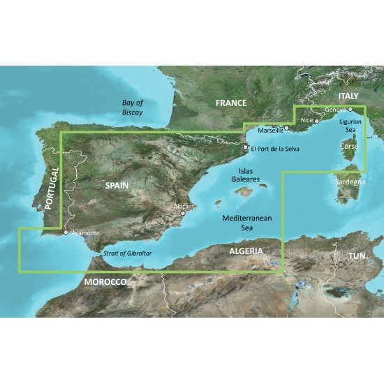 Прибережні карти Garmin BlueChart® g3 HXEU010R-Spain, Mediterranean Coast
