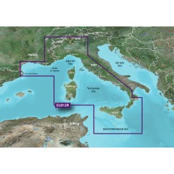 Прибережні карти Garmin BlueChart® g3 HXEU012R-Mediterranean Sea, Central-West