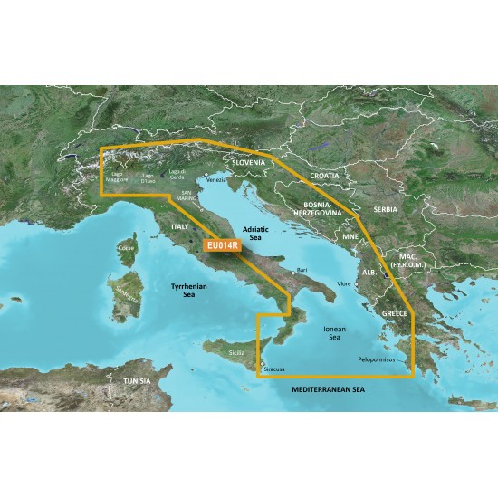 Прибережні карти Garmin BlueChart® g3 HXEU014R-Italy, Adriatic Sea