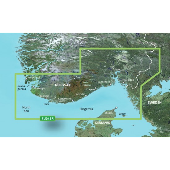 Прибрежные карты Garmin BlueChart® g3 HXEU041R - Oslo-Skagerak-Haugesund