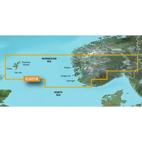 Прибрежные карты Garmin BlueChart® g3 HXEU051R - Lista - Sognefjorden