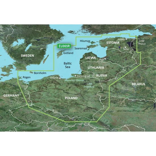 Прибрежные карты Garmin BlueChart® g3 HXEU065R - Baltic Sea, East Coast