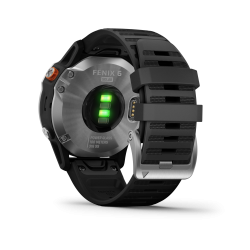 Смартгодинник Garmin Fēnix® 6 Solar, срібний з чорним ремінцем Смартгодинник Garmin Fēnix® 6 Solar, срібний з чорним ремінцем