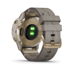 Смартгодинник Garmin Fēnix® 6S-Pro Solar Edition, світло-золотий із сірим ремінцем