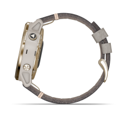 Смартгодинник Garmin Fēnix® 6S-Pro Solar Edition, світло-золотий із сірим ремінцем