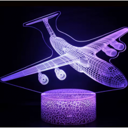 Cargo Plane 3D Night Light with Remote / LED Airplane Lamp