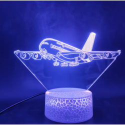 Airbus 3D Night Light with Remote Control / LED Airplane Lamp
