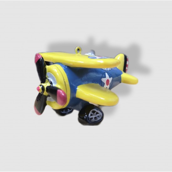 Іграшка Airplane Ornament Blue Yellow