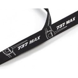 Boeing 737 MAX Midnight Silver Lanyard Boeing 737 MAX Midnight Silver Lanyard