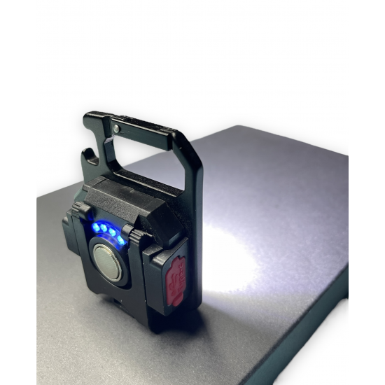 Аккумуляторный LED фонарь карабин W5130 с магнитом, новая модель
