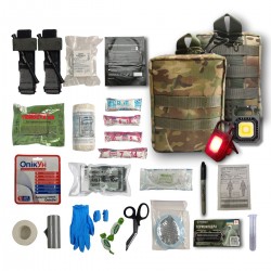Completed IFAK first aid kit "Wolf" with two turnstiles, large, Multicam Completed IFAK first aid kit "Wolf" with two turnstiles, large, Multicam