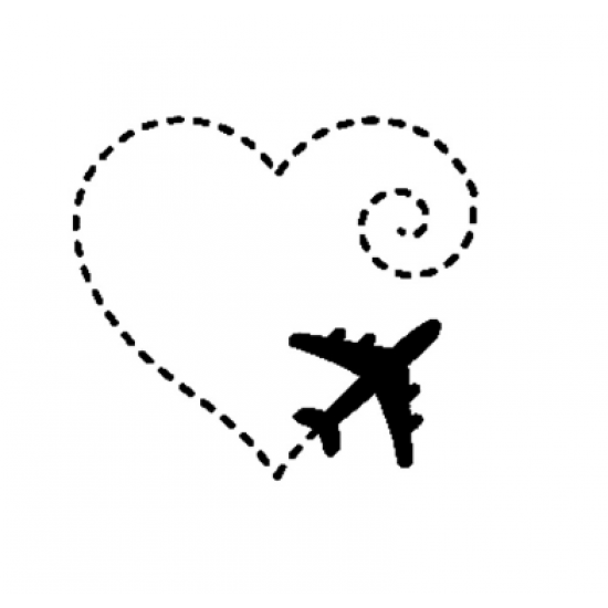 Наклейка на автомобиль "Fly with Love"