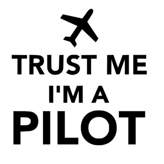 Наклейка на автомобиль авиационная Trust Me, I Am A Pilot