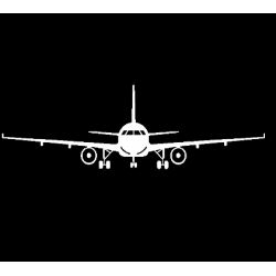 Наклейка на автомобіль авіаційна Plane with Engine