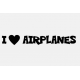 Наклейка на автомобиль "I love Airplanes"