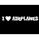 Наклейка на автомобиль "I love Airplanes"