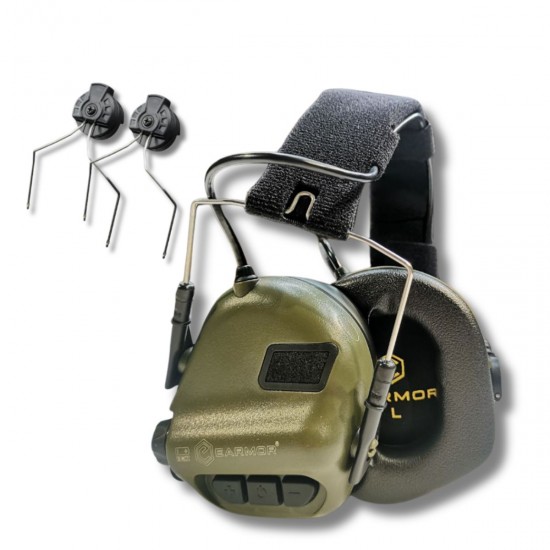 Активні навушники Earmor M31 MOD3 з кріпленням для шолому ARC Rails 