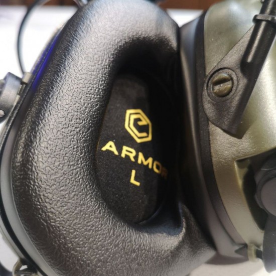 Earmor M31 MOD3 active headphones with ARC adapter for attaching to a helmet