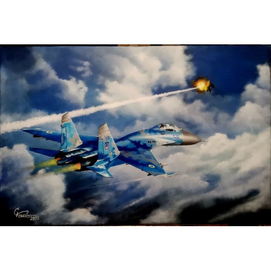 Su-27 In the clouds