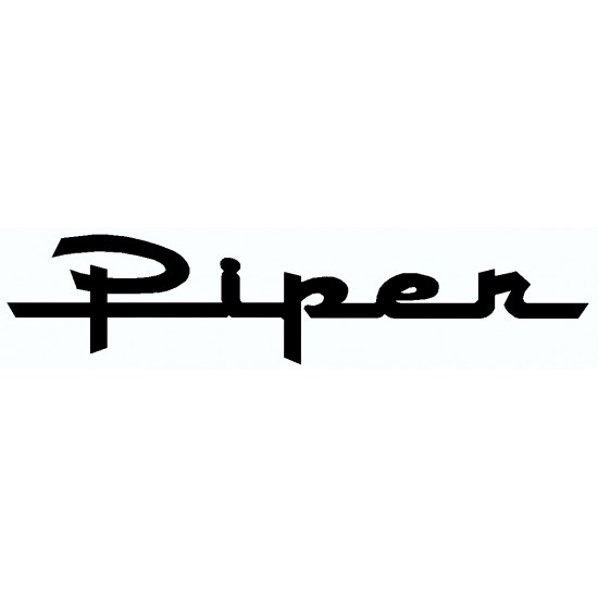 Piper Logo Decal (2.5x11.25") White