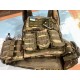 Body armor-plate carrier with 7 pouches and a set of ceramic plates