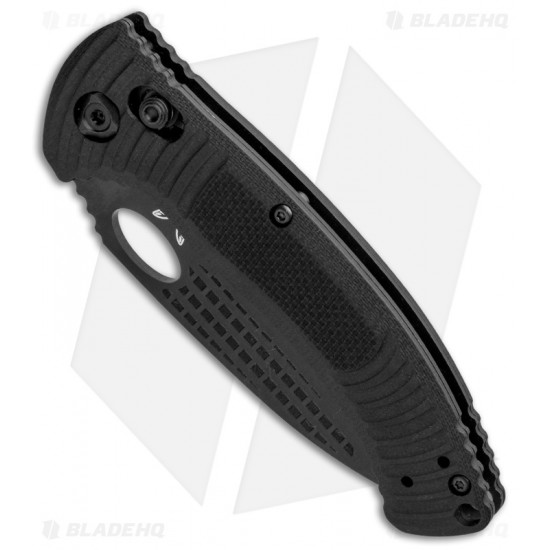 Benchmade Aileron AXIS Lock Knife Black G-10 (3.45" Black Serr) 737SBK