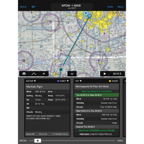 Приложение для полетов Garmin Pilot App (standard subscription)