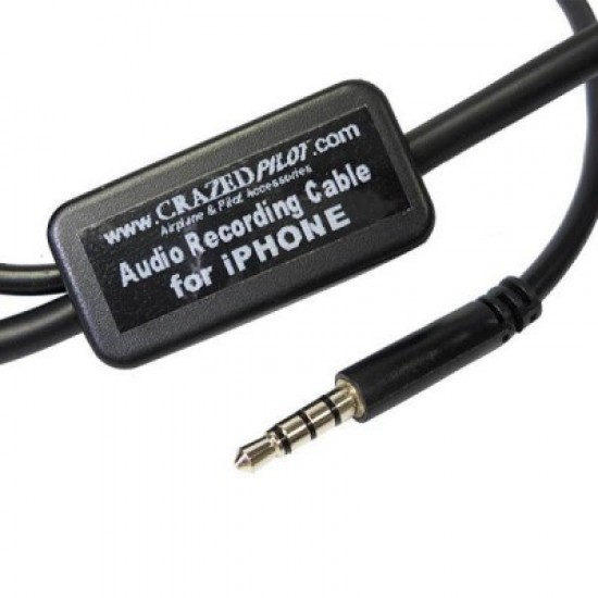 CRAZEDPILOT HEADSET AUDIO RECORDING CABLE FOR iPHONE AND ANDROID