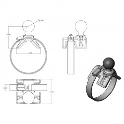 Крепление RAM Mounts на штурвал самолетов Beechcraft RAM Mounts
