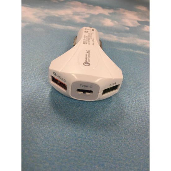 Зарядное устройство для авто LVSUN PD3.0 + QC3.0 USB C 40Вт белое