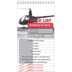 Чек-лист авіаційний Pooleys Robinson R22 Beta Checklist Чек-лист авіаційний Pooleys Robinson R22 Beta Checklist