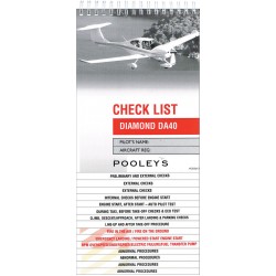 Чек-лист авиационный Pooleys Diamond DA40 Checklist Чек-лист авиационный Pooleys Diamond DA40 Checklist