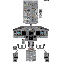 Навчальний плакат кабіни пілота Boeing 737-800 Навчальний плакат кабіни пілота Boeing 737-800