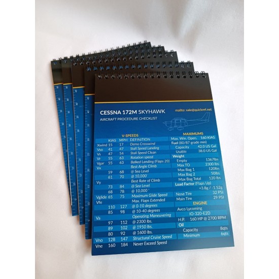 Cessna 172M Quick Reference Book A5 