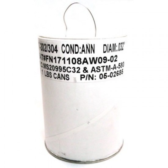 SAFETY WIRE STAINLESS STEEL 0.32 IN 1 LB SPOOL
