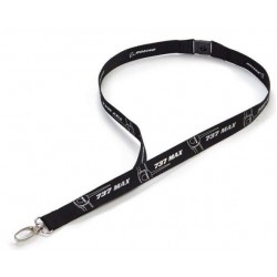 Boeing 737 MAX Midnight Silver Lanyard Boeing 737 MAX Midnight Silver Lanyard
