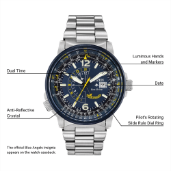 Часы авиационные Citizen Promaster Nighthawk BJ7006-56L Часы авиационные Citizen Promaster Nighthawk BJ7006-56L