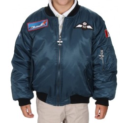 Куртка авиационная  RCAF BLUE FLIGHT JACKET 4 PATCH детская Куртка авиационная  RCAF BLUE FLIGHT JACKET 4 PATCH детская