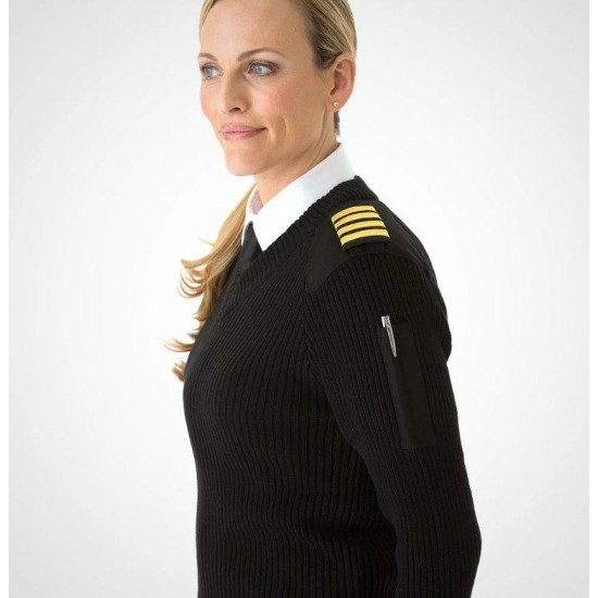Свитер форменный авиационный Maryland Sweater женский черный