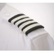 A Cut Above Uniforms 4-Stripe Black and Silver Epaulet