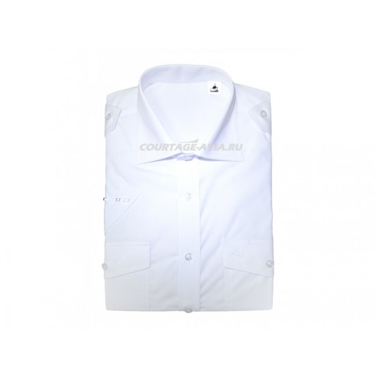 Сорочка формена авіаційна Куртаж ™ Люкс з коротким рукавом біла