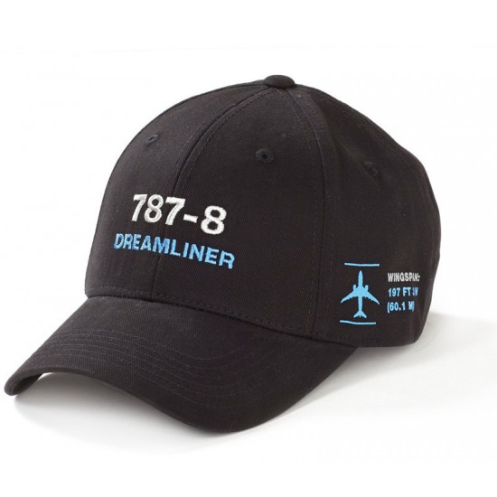 Оригинальная кепка Boeing 787-8 Dreamliner Schematics Hat 115015010495 (Black)