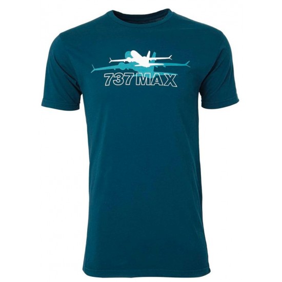 Оригінальна футболка Boeing Shadow Graphic  737 MAX T-Shirt 1100100110040001 (Teal)